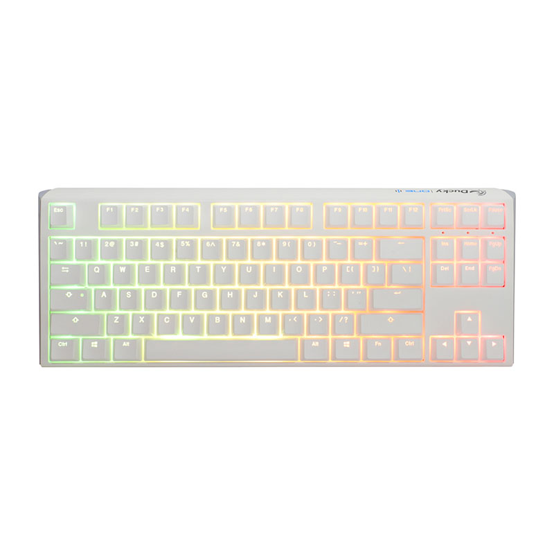 Ducky One Rgb Hot Swappable White Tkl Mechanical Keyboard Cherry Mx Brown Dkon St