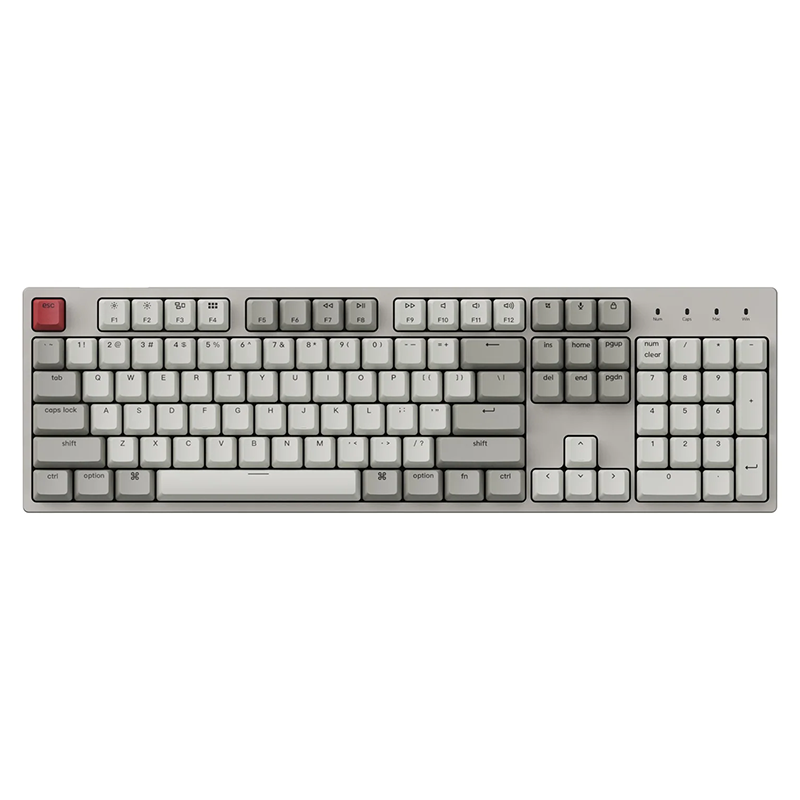 Keychron C Wired Hot Swap Retro Mechanical Keyboard Red Switches C M Z Mwave