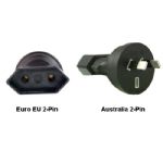 Euro EU to Australia 2-Pin Power Plug Adapter