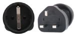  Schuko to UK 3 Pin Plug Adapter