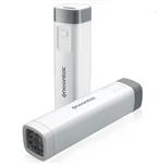 Noontec Powerme 2600mA Power Bank Battery w/ LED Torch - White