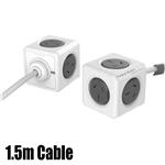 Allocacoc PowerCube Extended 5 Outlet - 1.5M Cable - Trolley Grey - AU Plug