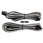 Corsair EPS/12V CPU Premium Sleeved Cable Type 4 Gen 3 - White/Black - 2 Pack