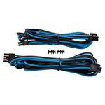 Corsair EPS/12V CPU Premium Sleeved Cable Type 4 Gen 3 - Blue/Black - 2 Pack