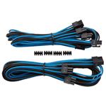 Corsair Split PCI-E Premium Sleeved Cable Type 4 Gen 3 - Blue/Black - 2 Pack