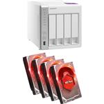 QNAP TS-431P 4 Bay NAS + 4x WD WD100EFAX 10TB Red NAS HDD