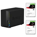 Synology DS218+ 2 Bay NAS + 2x Seagate ST4000VN008 4TB IronWolf NAS HDD