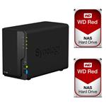 Synology DS218+ 2 Bay NAS + 2x WD WD100EFAX 10TB Red NAS HDD