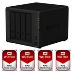 Synology DS918+ 4 Bay NAS + 4x WD WD30EFRX 3TB Red NAS HDD
