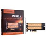 SilverStone ECM22 Dual M.2 to PCI-E x4 and SATA Adapter Card