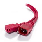 Alogic 0.5m IEC C13 to IEC C14 Computer Power Extension Cord (M/F) - Red