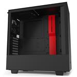 NZXT H510 Tempered Glass Mid-Tower ATX Case - Matte Black/Red