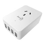 Aerocool ASA-ST1A4U2 WH Smart Charge 1 AC and 4 Port USB Fast Charge