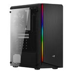 Aerocool Rift Tempered Glass RGB Mid-Tower ATX Case - Black