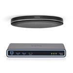 Biamp Devio SCR-20CX Conferencing Hub & Ceiling Mic Bundle - Black