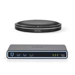 Biamp Devio SCR-20TX Conferencing Hub & Tabletop Mic Bundle - Black