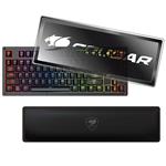Bundle Deal: Cougar Puri RGB TKL Mechanical Keyboard - Blue + Fort Wrist Rest