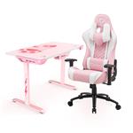 Bundle Deal: Eureka Ergonomic I1-S 45" Gaming Desk + ONEX GX3 Gaming Chair Pink