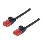CAT6A 7.5m Ultra Thin UTP Ethernet Patch Cable - Black
