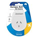 Jackson Outbound Travel Adapter with USB-A Ports (Europe/Bali)