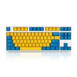 Leopold FC750R Yellow/Blue White TKL Mechanical Keyboard - Cherry MX Silver