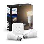 Philips Hue White Smart Bulb A60 Starter Kit - Bayonet Clip