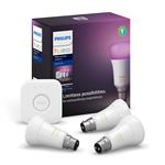 Philips Hue White/Colour Ambience Smart Bulb A60 Starter Kit - Bayonet Clip