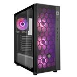 SilverStone Fara R1 Rainbow RGB Tempered Glass ATX Case - Black