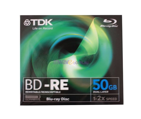TDK BluRay DL Rewritable Dual Layer Disc 50GB Single Mwave