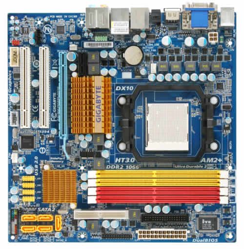Gigabyte GAMA78GPMDS2H Motherboard, Socket AM2+, AMD 780G+SB700, HT 3