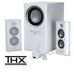 white 2.1 speakers