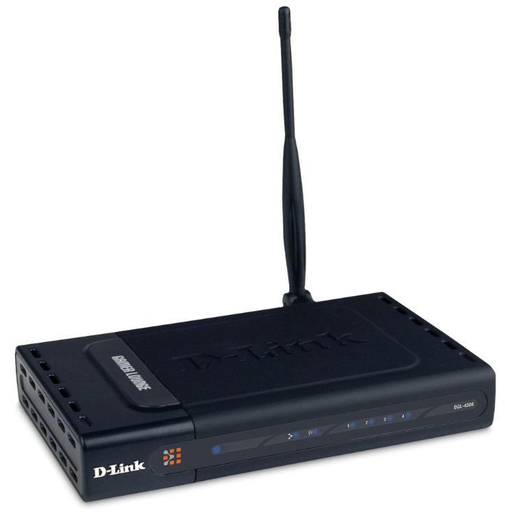 DLink GamerLounge Wireless IP Router for Cable/DSL+4 Port Giga Switch