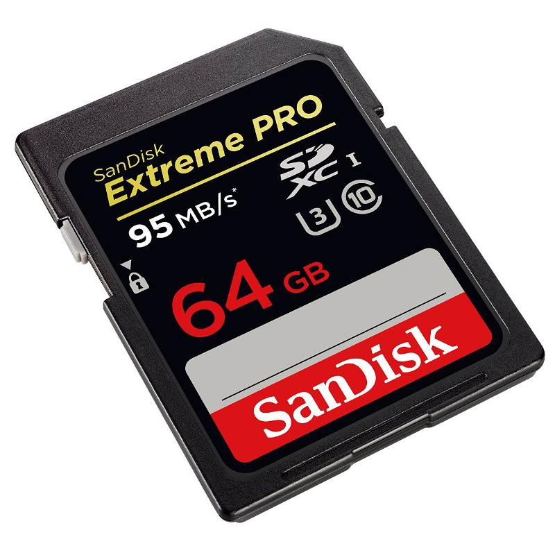 SanDisk 64GB Extreme Pro SDXC UHS3 Memory Card 95MB/s SDSDXPA064G