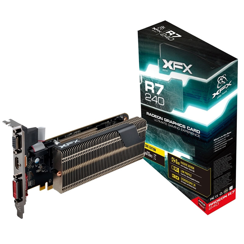 XFX AMD Radeon R7 240 2GB Core Edition Passive Cooler Video Card - R7 ...