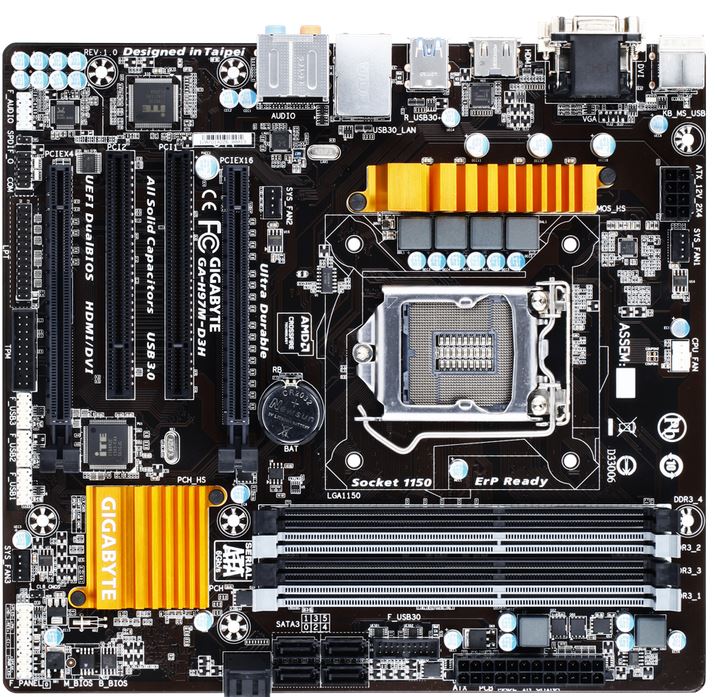 Gigabyte Ga H97m D3h Lga 1150 Motherboard Ga H97m D3h Mwave Com Au