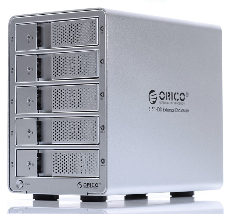 Orico 9558RU3-SV 5 Bay USB 3.0 RAID 3.5'' HDD Enclosure (Silver ...