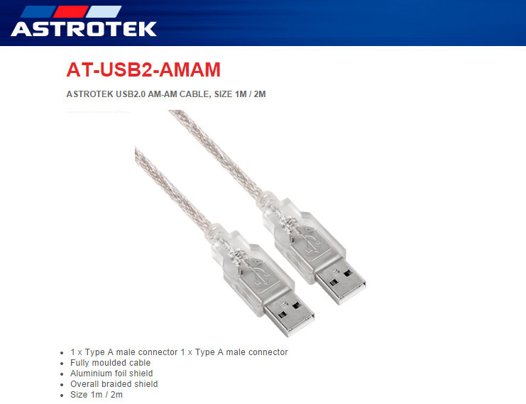 Astrotek AT-USB2-AMAM-2M Overview