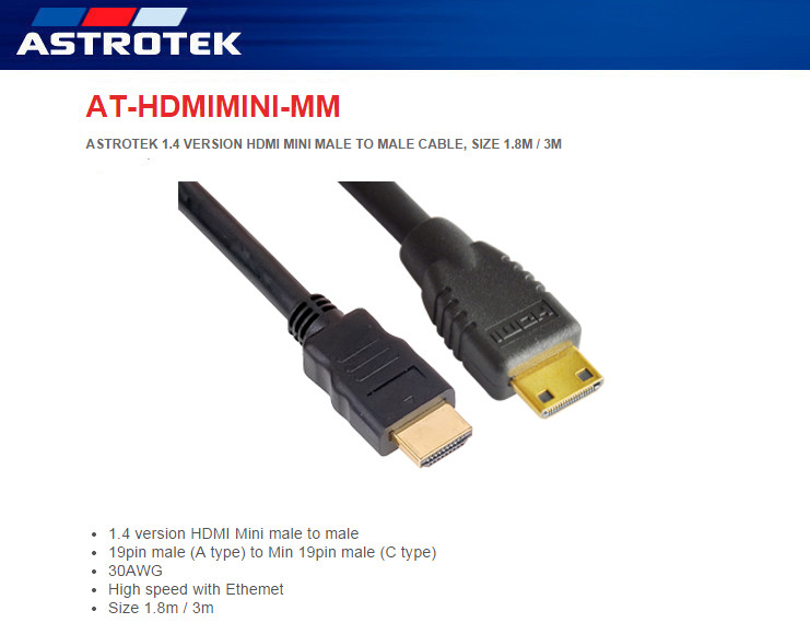 Astrotek AT-HDMIMINI-MM-1.8 Overview