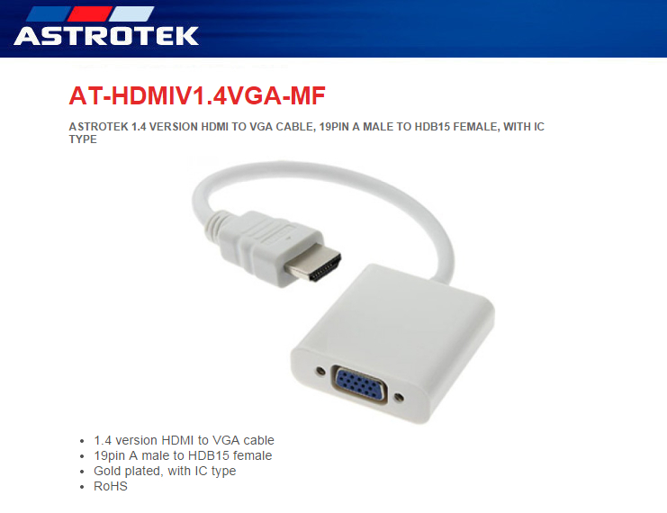 Astrotek AT-HDMIv1.4VGA-MF Overview