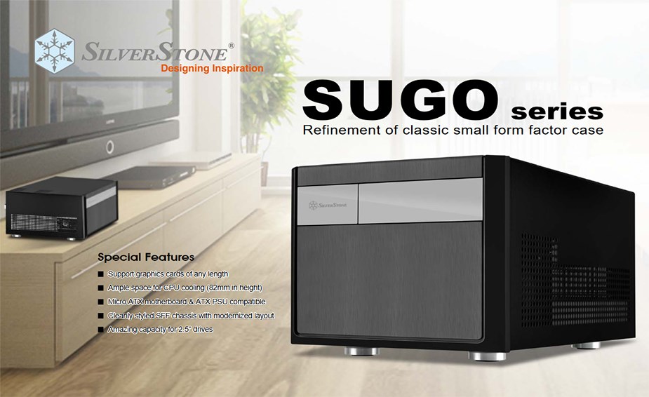 SilverStone Sugo Series SG11 Small Form Factor Case - Black - Desktop Overview 1