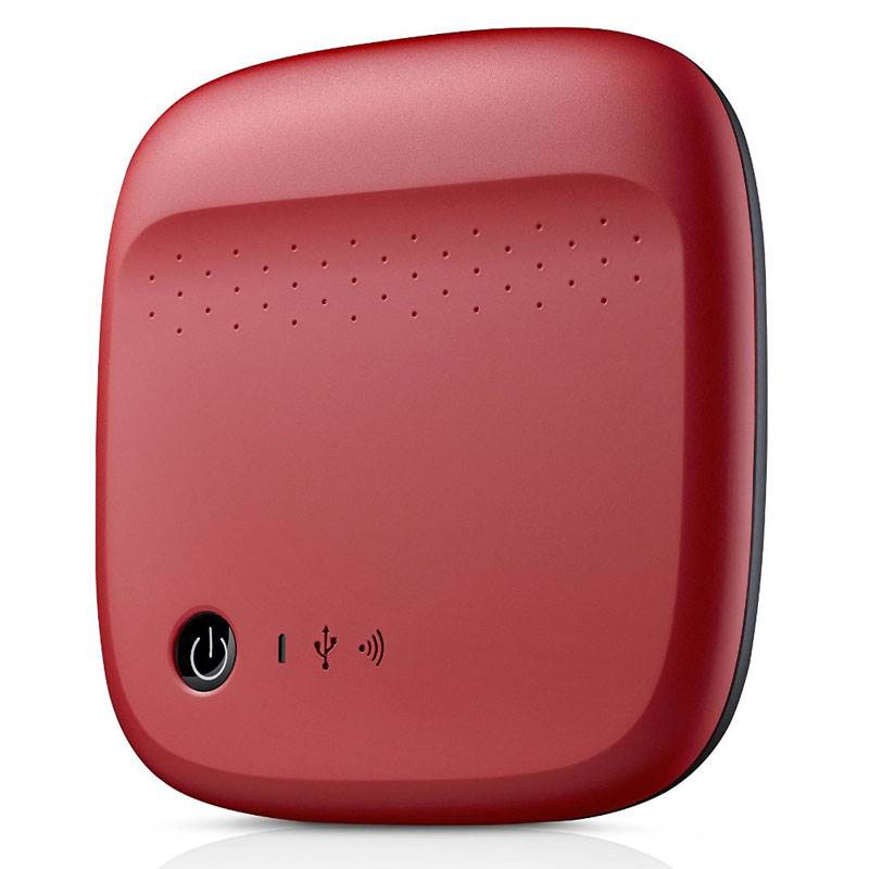 Seagate Wireless Mobile 500GB Portable External Hard Drive Red