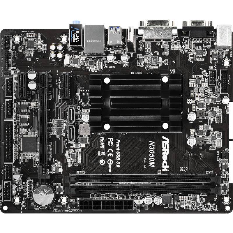 ASRock N3050M Celeron Onboard BGA1170 Micro-ATX Motherboard - N3050M ...