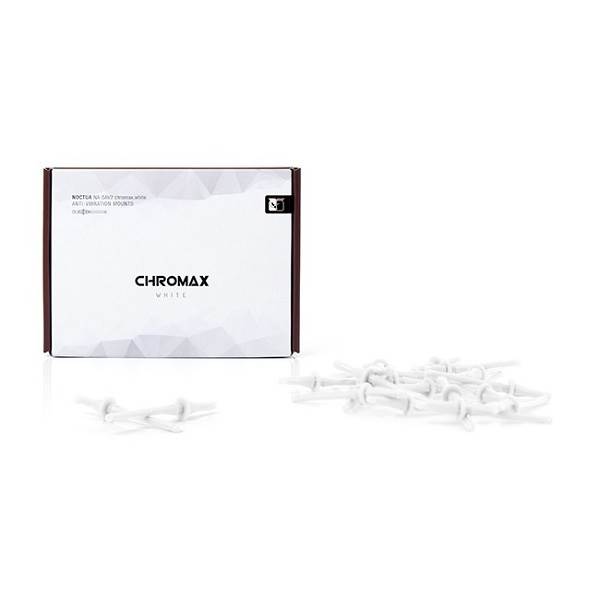 Noctua NASV2 Chromax.White AntiVibration Fan Mounts (20Pack) White