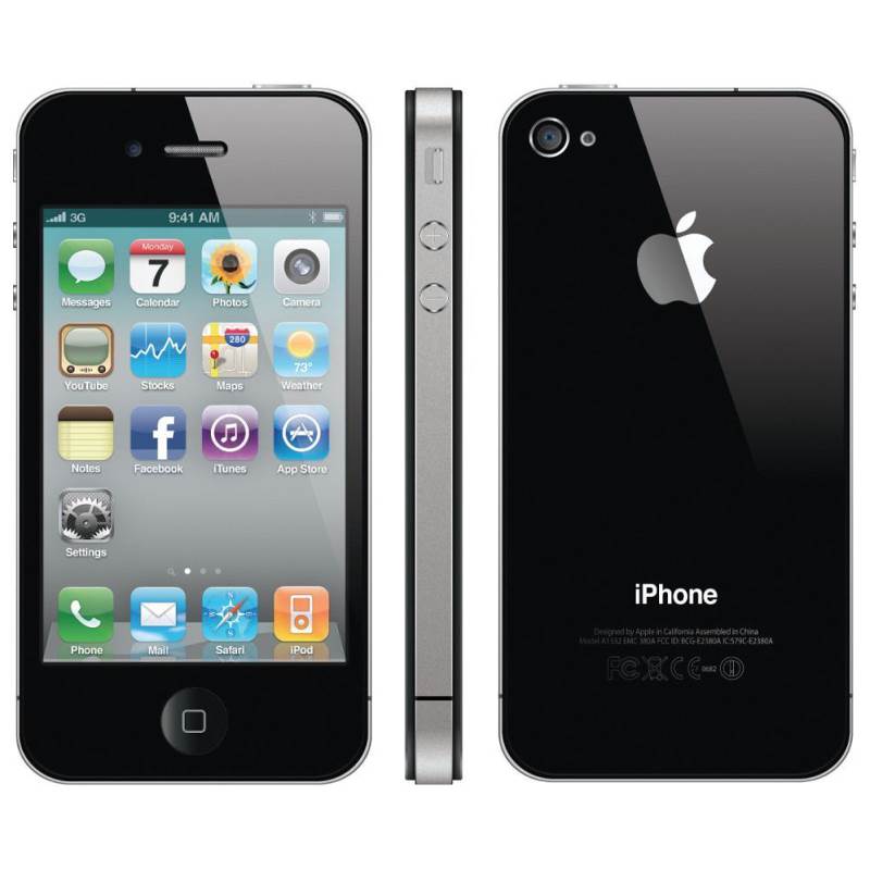 Apple Iphone 4 32gb Unlocked Black Refurbished Iphone4 32gb Bk Mwave