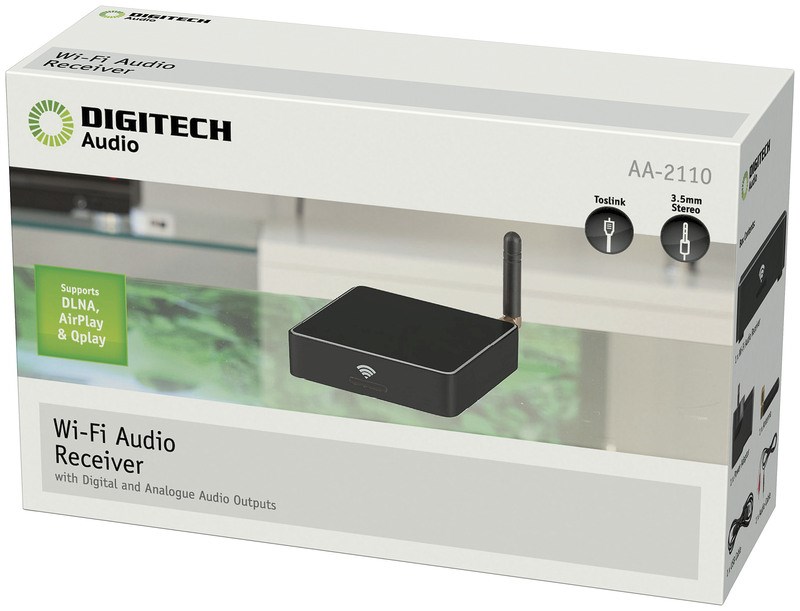 WiFi Audio Receiver with Toslink and Stereo Output AA2110 Mwave