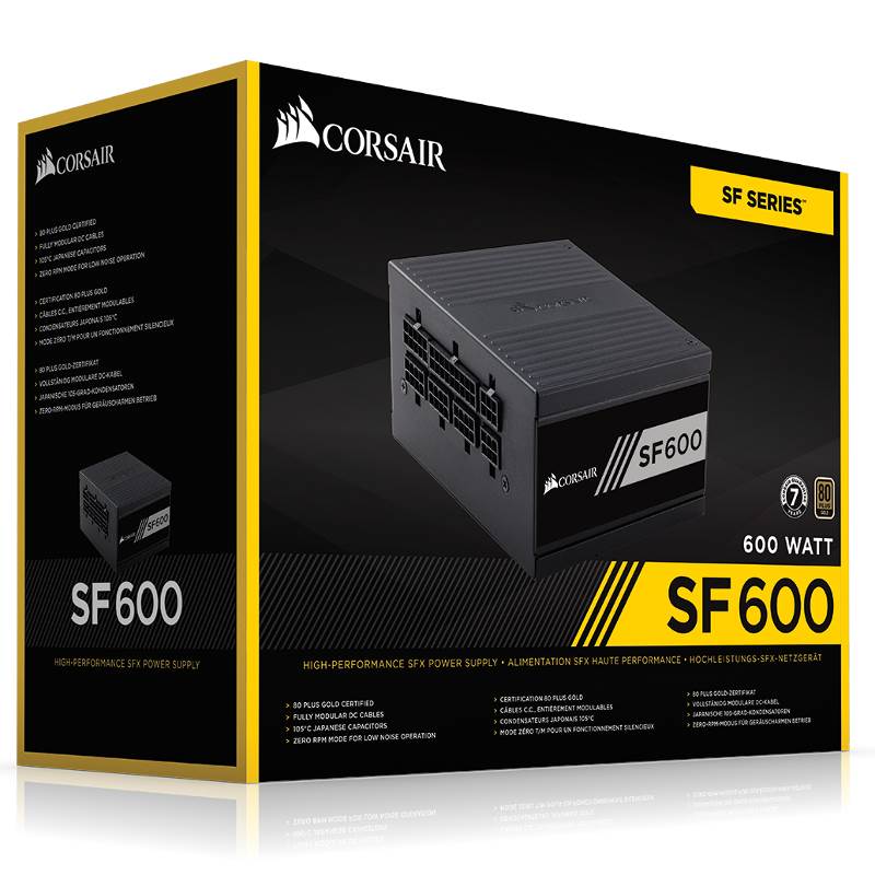 Corsair SF600 600W 80 Plus Gold Full Modular SFX Power Supply CP