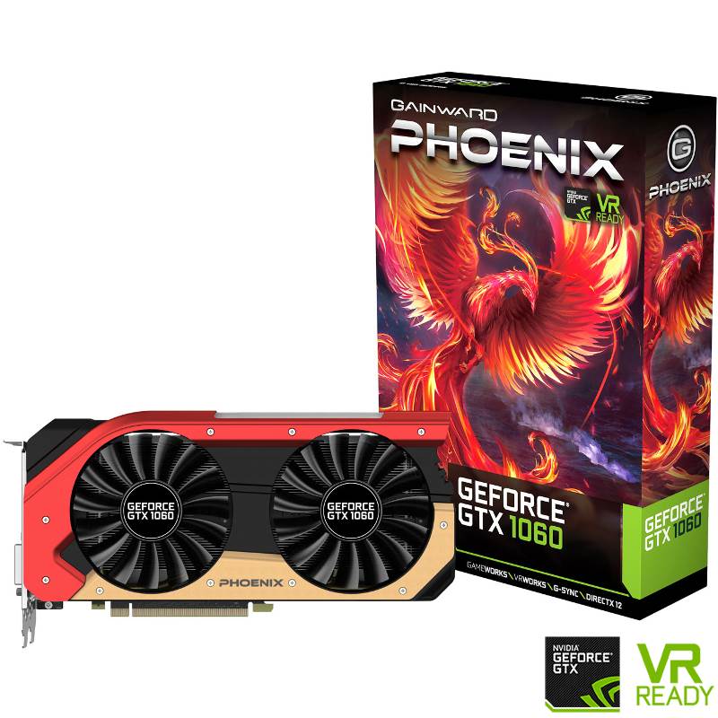 6gb Gainward Geforce Gtx 1060 Phoenix Aktiv Gainward GeForce GTX 1060 Phoenix 6GB Video Card - NE51060S15J9-1060X