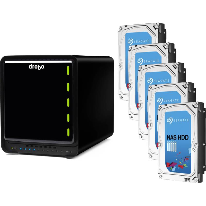 Drobo 5Dt 5 Bay HDD Array + 5x Seagate ST2000VN000 2TB NAS HDD Drobo