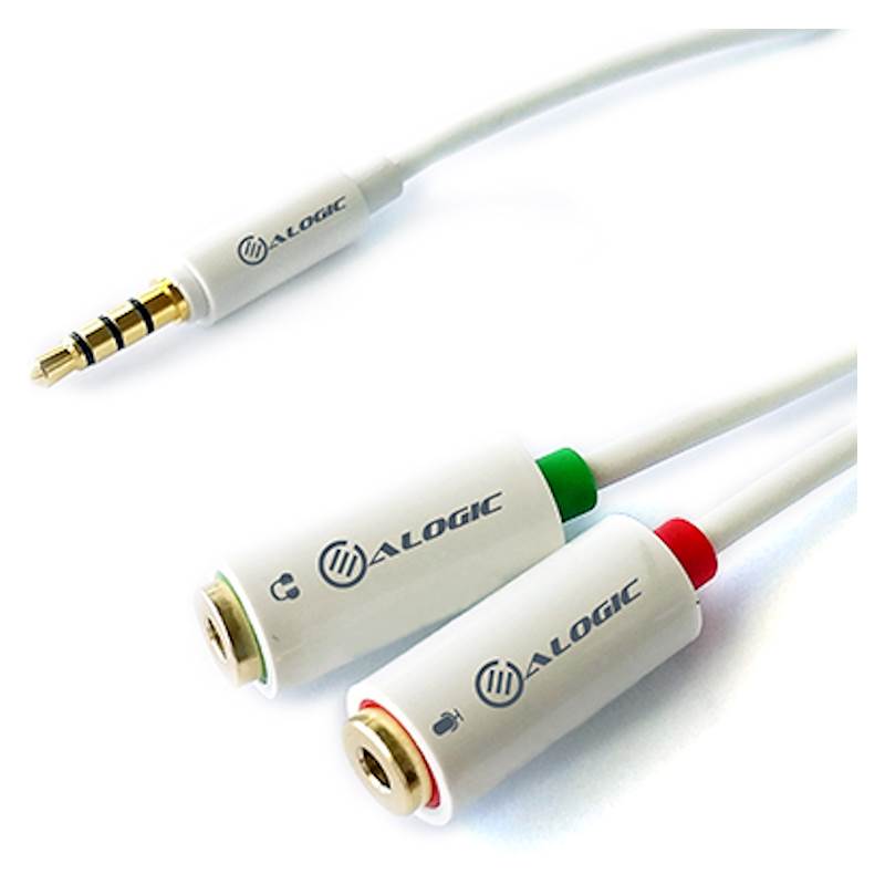 Alogic 2x Headphone (F) & Mic (F) to 1 X 3.5mm Stereo Jack (M) Joiner