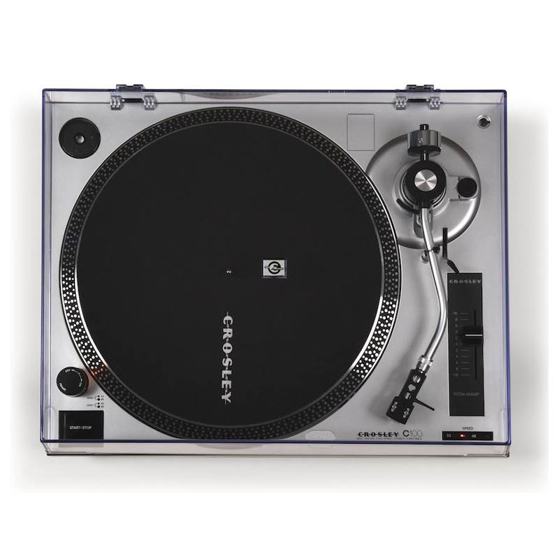 Crosley C100 Turntable Silver CRC100ASI Mwave